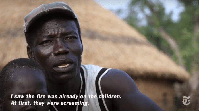 Osman Shanta interviewed by Nicholas Kristof in 'The Worst Atrocity You've Never Heard Of'_Nuba